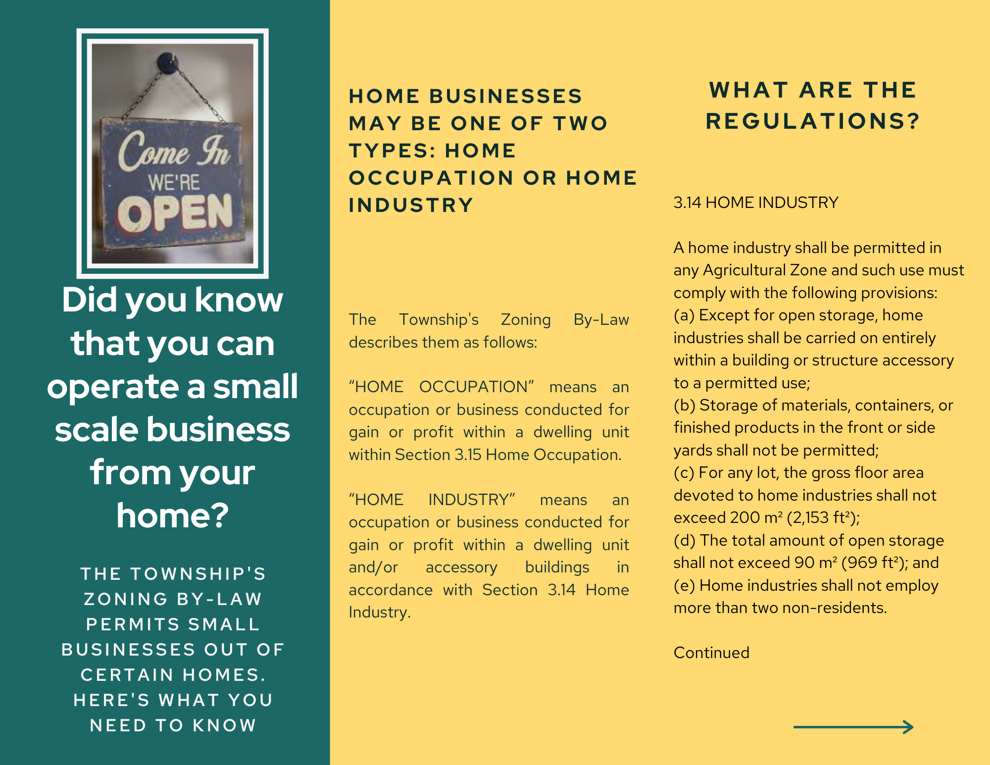 Home based business brochure page 1