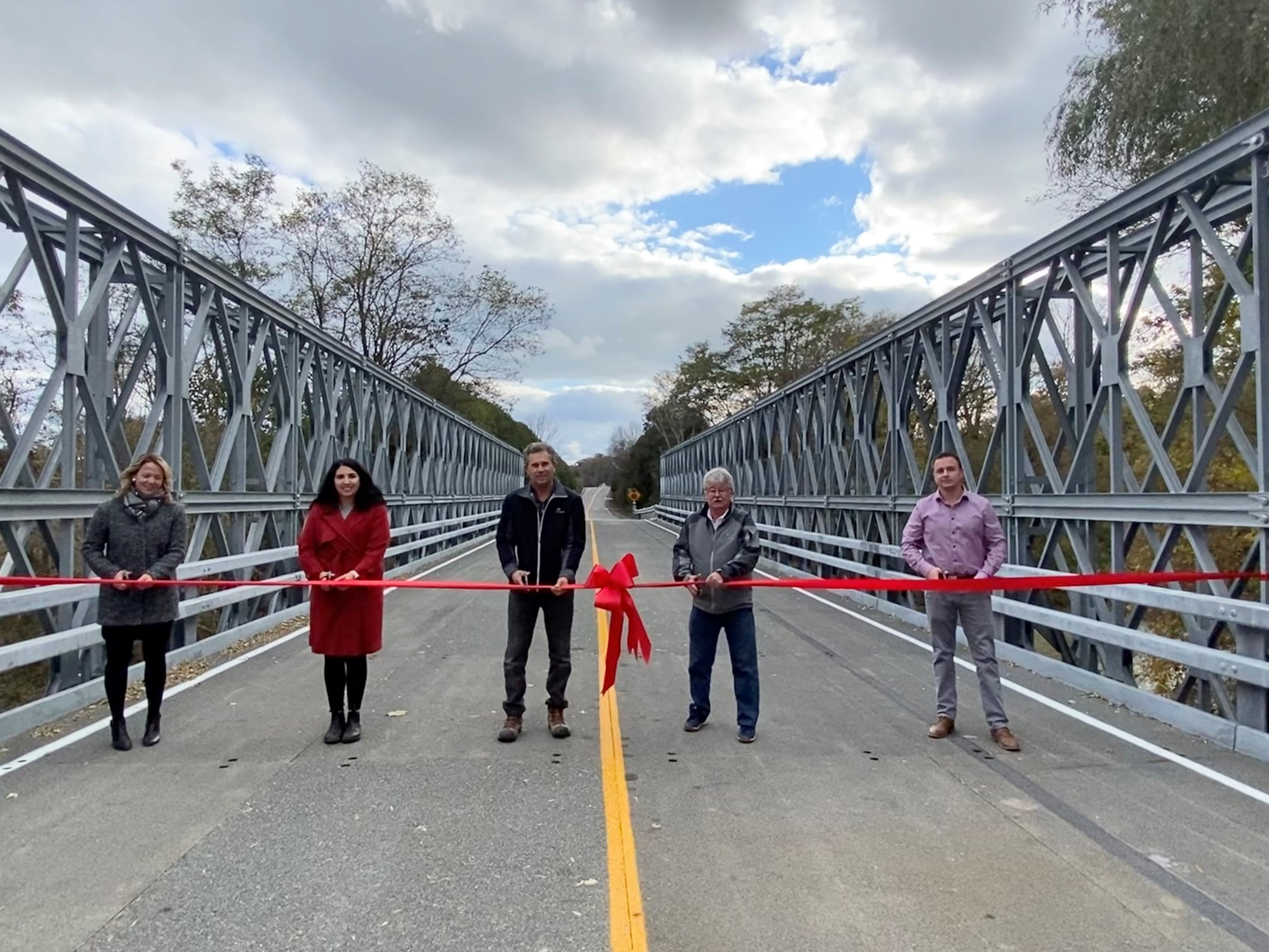 Meeks Bridge Reopening Ceremony Ribbon cutting