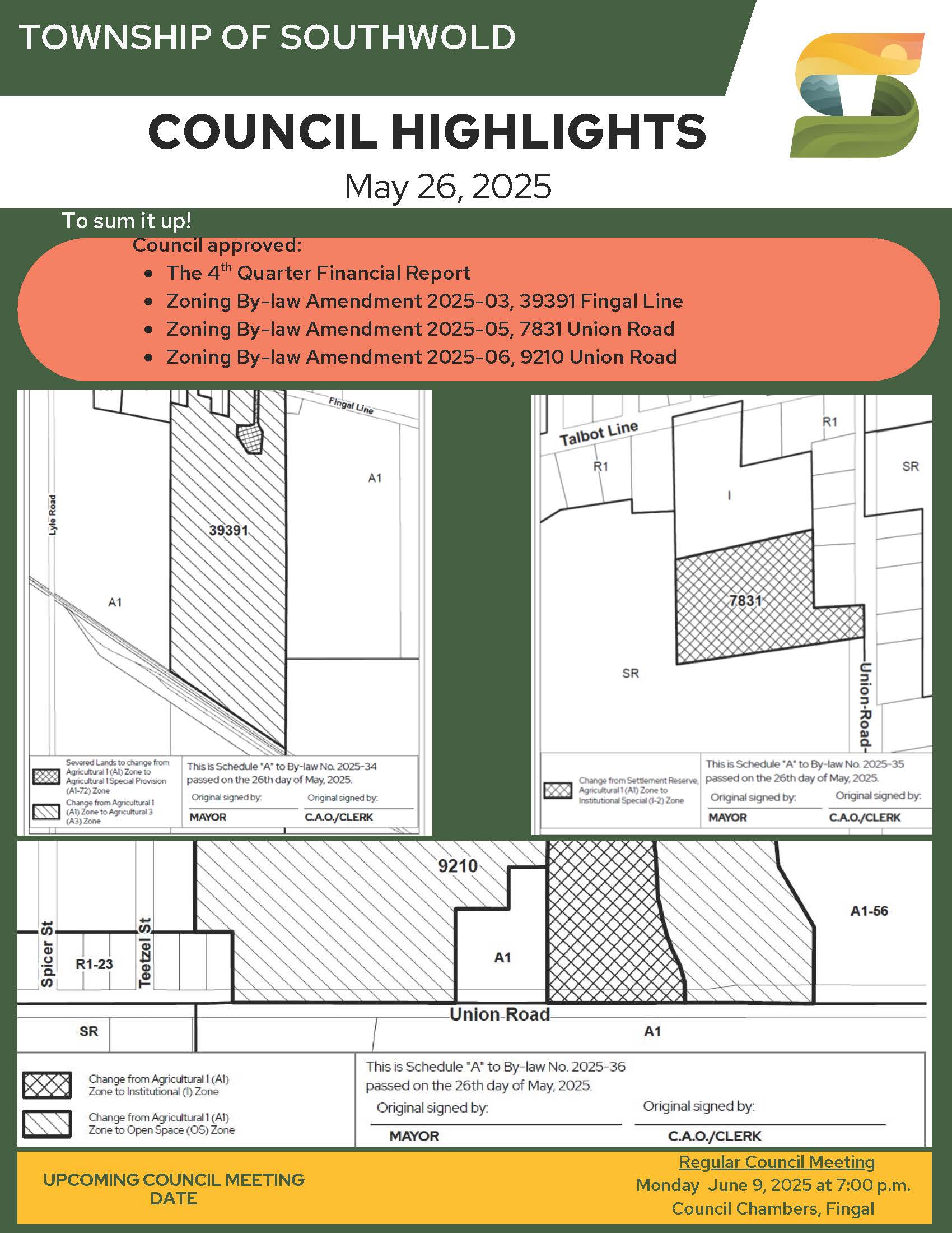 Council Highlights - May 26, 2025